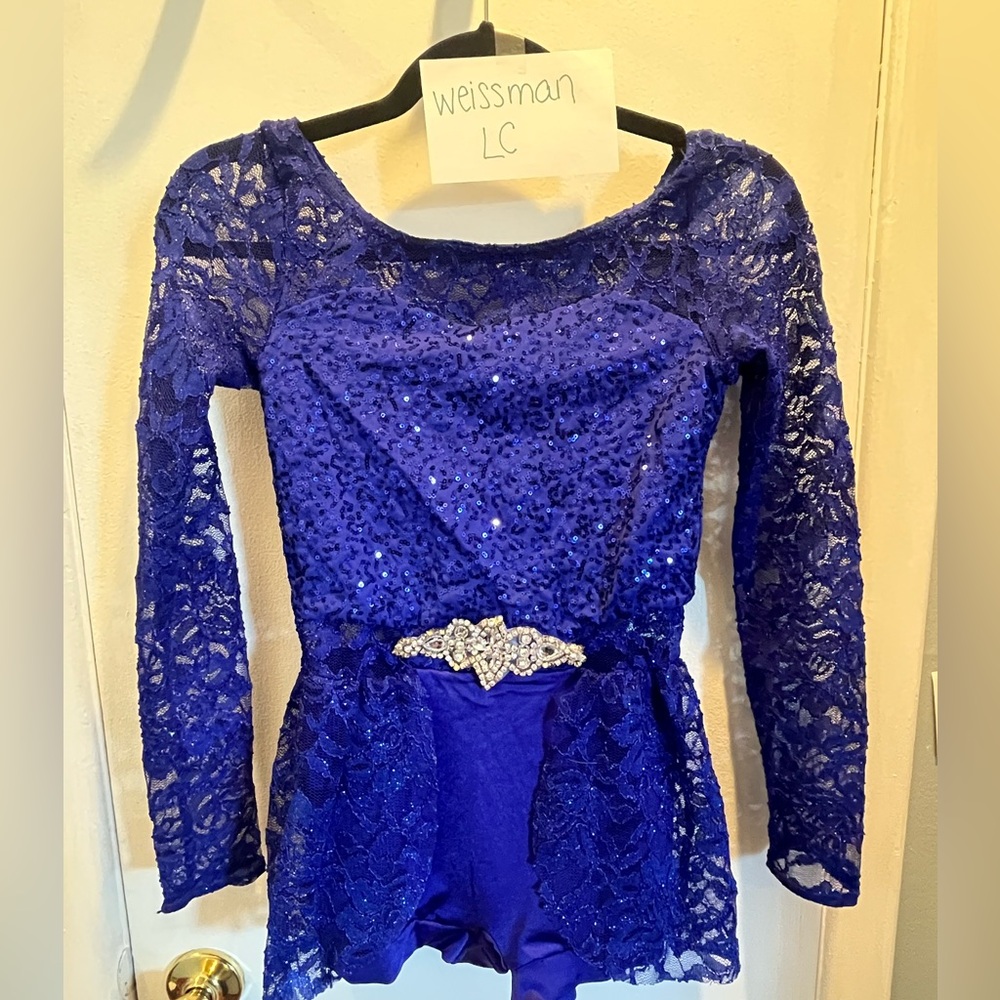 Weissman, LC, royal blue lace